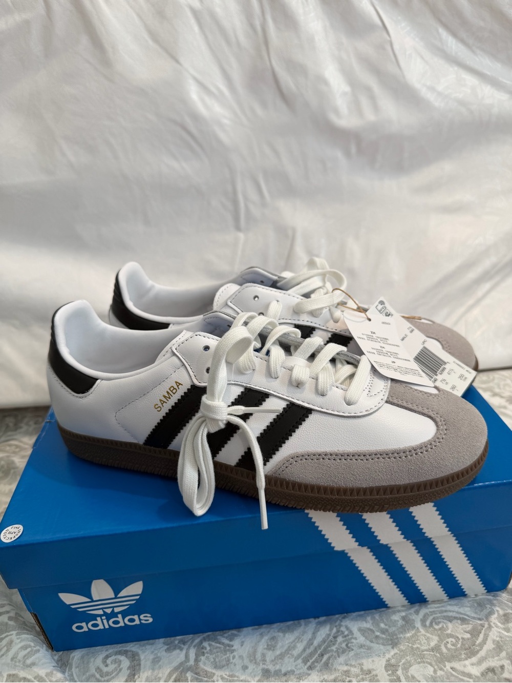 adidas Samba OG Men's Sneakers in White, Black & Gray